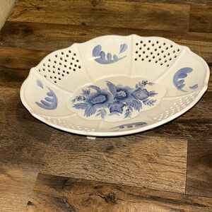 Vintage 2002 Home Interiors White Glazed Ceramic Serving Piece